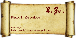 Meidl Zsombor névjegykártya